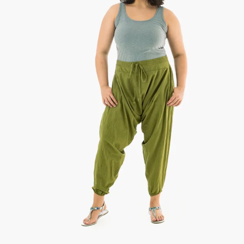 Winter Savannah Harem Pant Unisex Yoga Travel Baggy Cotton Hippie Boho Tapered